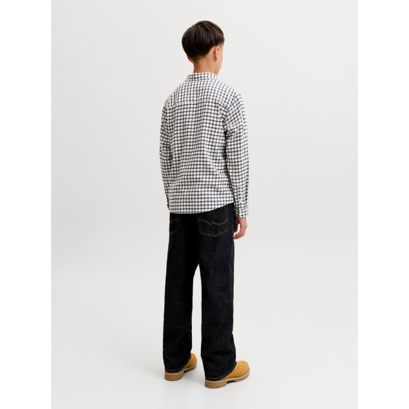 JACK & JONES JUNIOR Flannel langærmet skjorte - Antique White