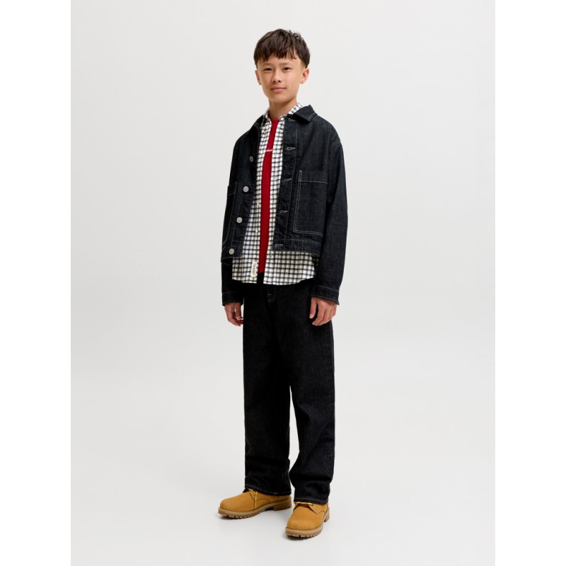 JACK & JONES JUNIOR Flannel langærmet skjorte - Antique White
