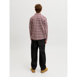 JACK & JONES JUNIOR Flannel langærmet skjorte - Chocolate Truffle