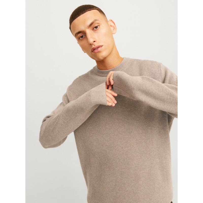 JACK & JONES Milano striktrøje - Greige