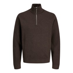 JACK & JONES Milano stitch strik kvart lynet sweater - Delicioso