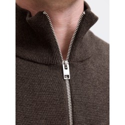 JACK & JONES Milano stitch strik kvart lynet sweater - Delicioso