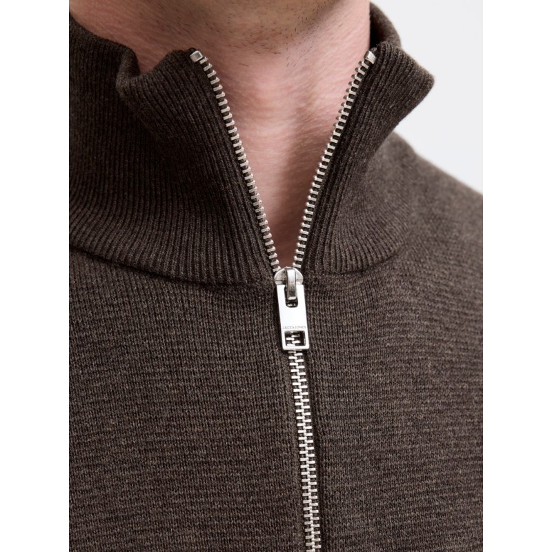 JACK & JONES Milano stitch strik kvart lynet sweater - Delicioso