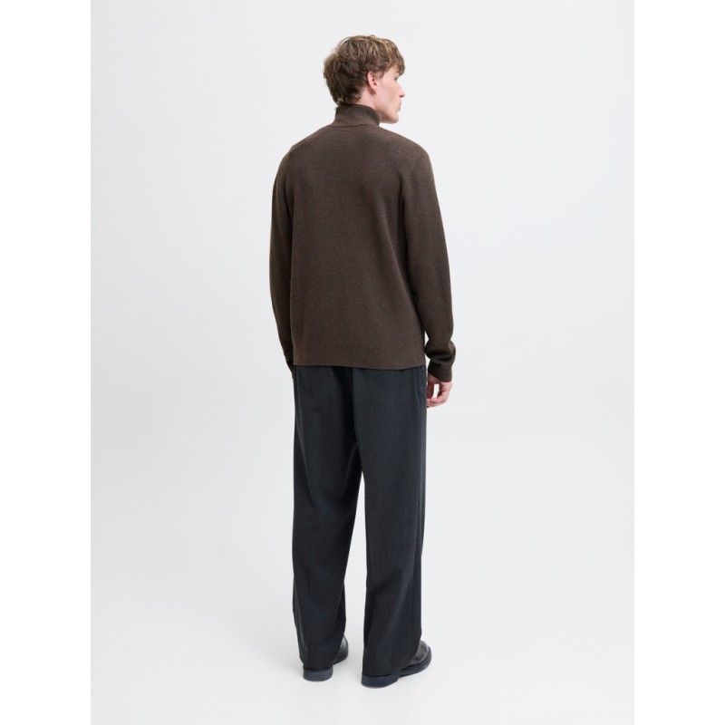 JACK & JONES Milano stitch strik kvart lynet sweater - Delicioso