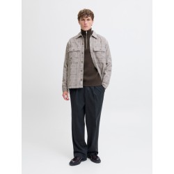 JACK & JONES Milano stitch strik kvart lynet sweater - Delicioso