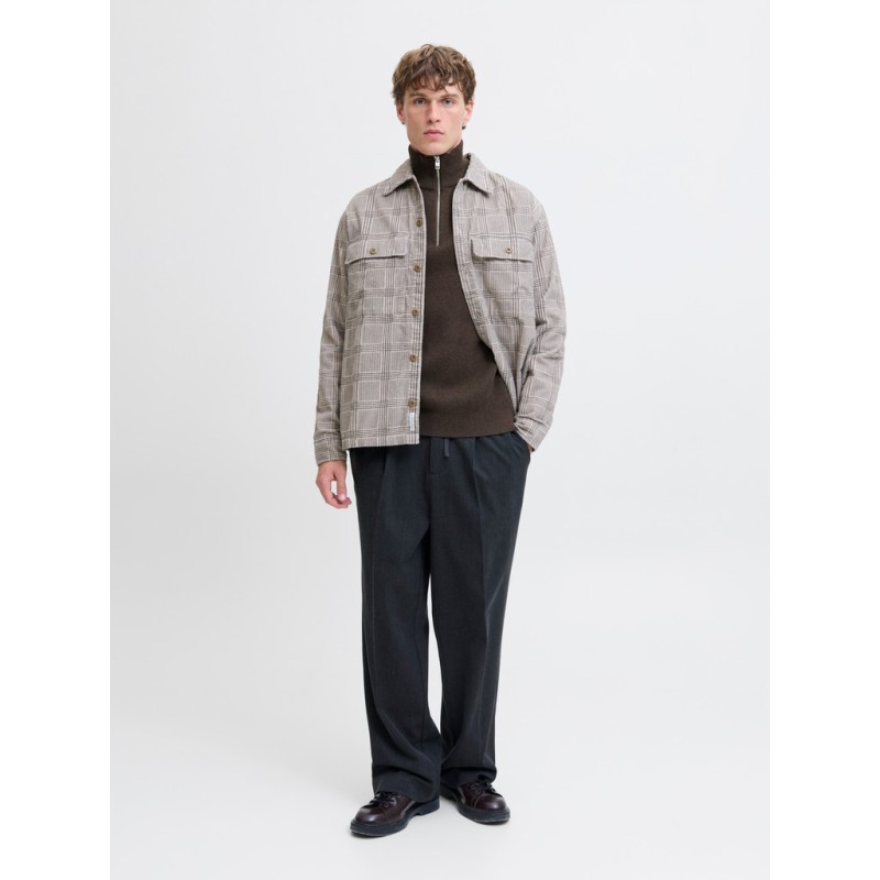 JACK & JONES Milano stitch strik kvart lynet sweater - Delicioso