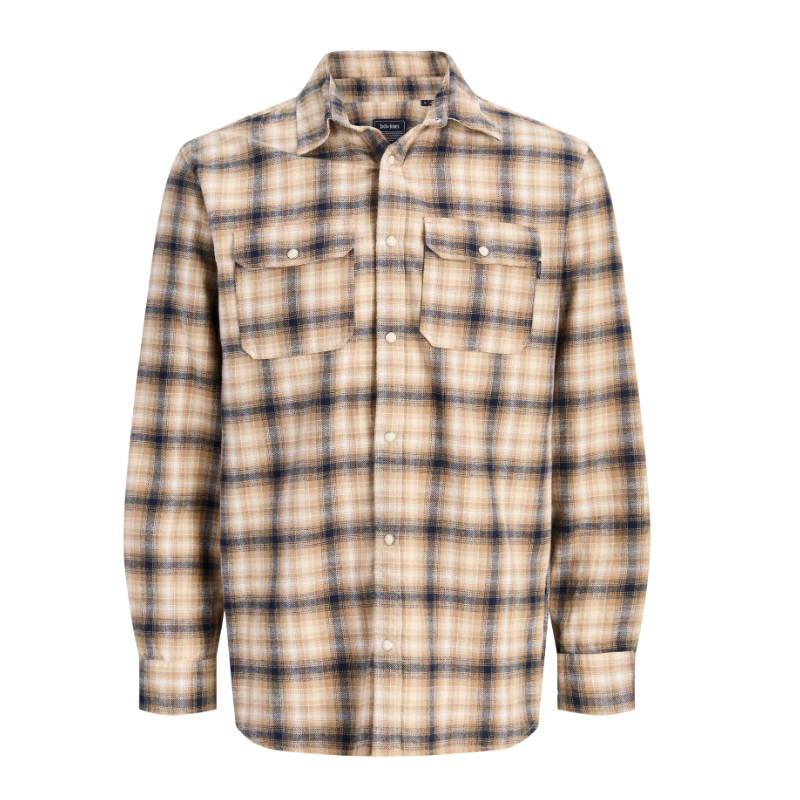 JACK & JONES Texas western langærmet skjorte - Navy Blazer