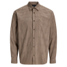 JACK & JONES Blaedward dobby langærmet skjorte - Petrified Oak