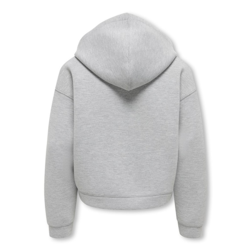KIDS ONLY Sabrina langærmet scuba zip hoodie - Light Grey Melange