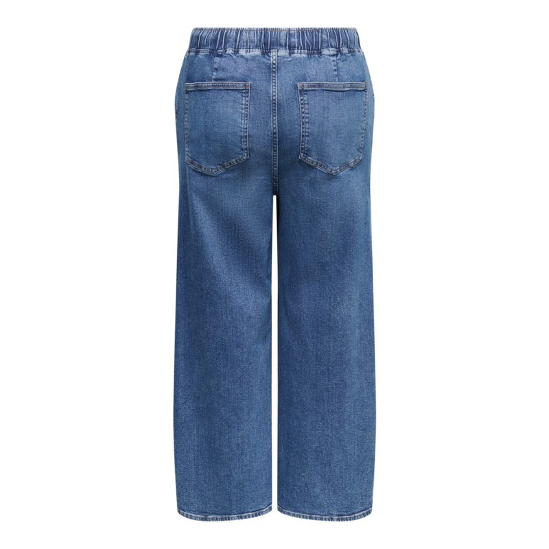 ONLY CARMAKOMA Ziva pull-up barrel denim jeans - Medium Blue Denim