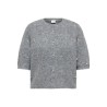 ONLY CARMAKOMA Dolly peal strikbluse - Medium Grey Melange