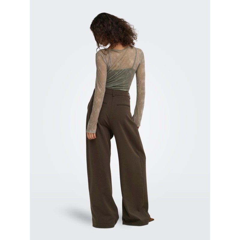 ONLY Palino mid waist wide pleat bukser - Delicioso