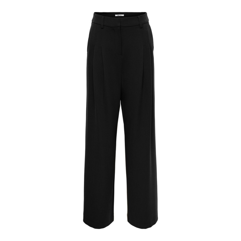 ONLY Palino mid waist wide pleat bukser - Black
