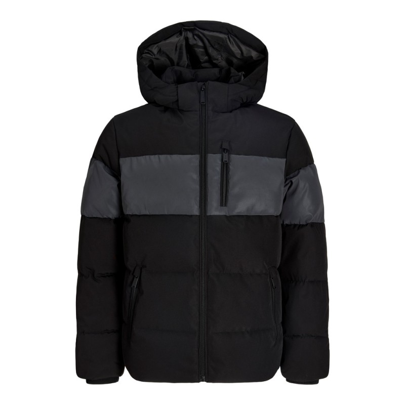 JACK & JONES JUNIOR Becks reflective puffer jakke - Black