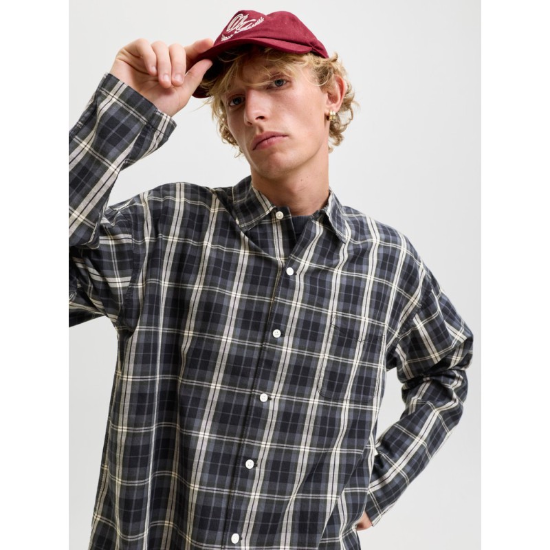 JACK & JONES Austin clean ternet langærmet skjorte - Black