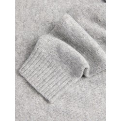 JACK & JONES Soho ollie high neck zip strikcardigan - Light Grey Melange