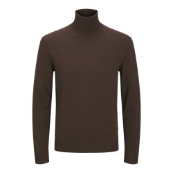 JACK & JONES Emil roll neck striktrøje - Mulch