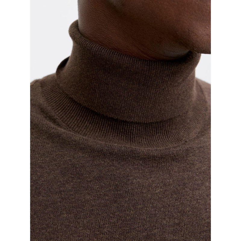 JACK & JONES Emil roll neck striktrøje - Mulch