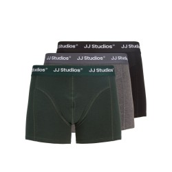 JACK & JONES JUNIOR Soho solid underbukser 3 pak - Black / Pack:DGM - Scarab