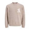 JACK & JONES Legacy jacquard striktrøje -  Pure Cashmere