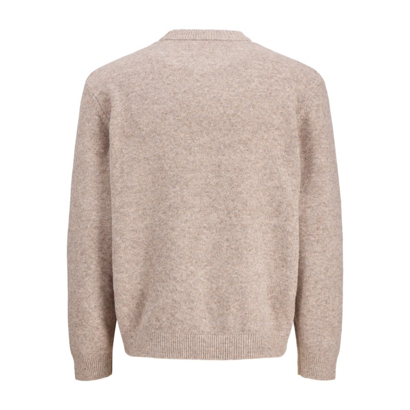 JACK & JONES Legacy jacquard striktrøje -  Pure Cashmere