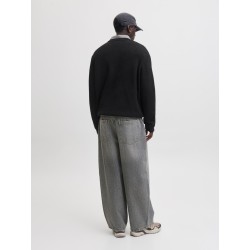 JACK & JONES Legacy jacquard striktrøje - Black