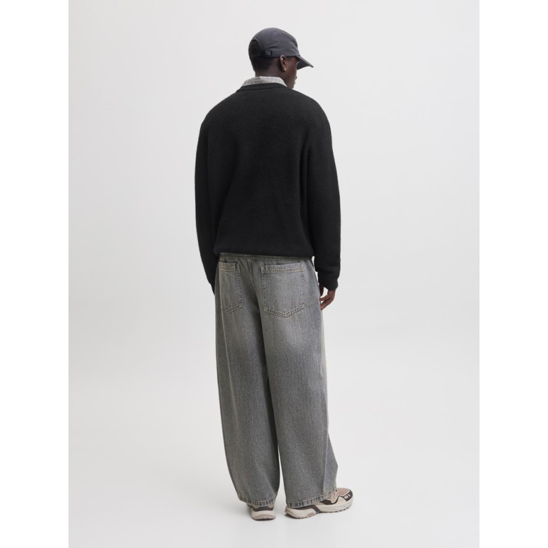 JACK & JONES Legacy jacquard striktrøje - Black