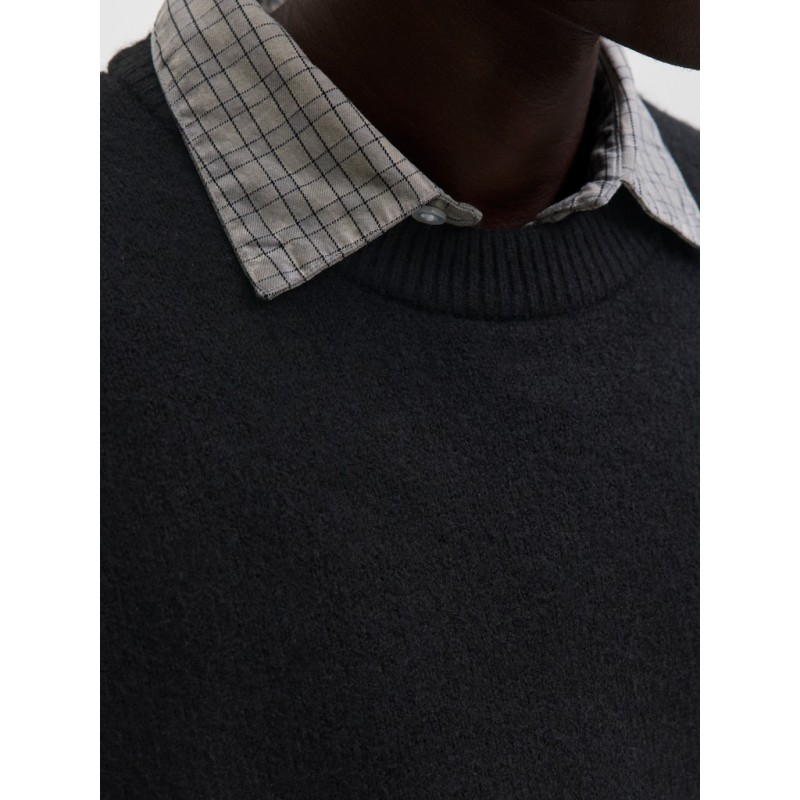 JACK & JONES Legacy jacquard striktrøje - Black
