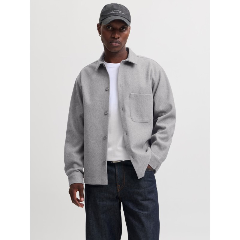 JACK & JONES Regent langærmet overshirt - Light Grey Melange