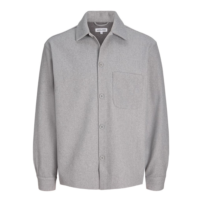 JACK & JONES Regent langærmet overshirt - Light Grey Melange