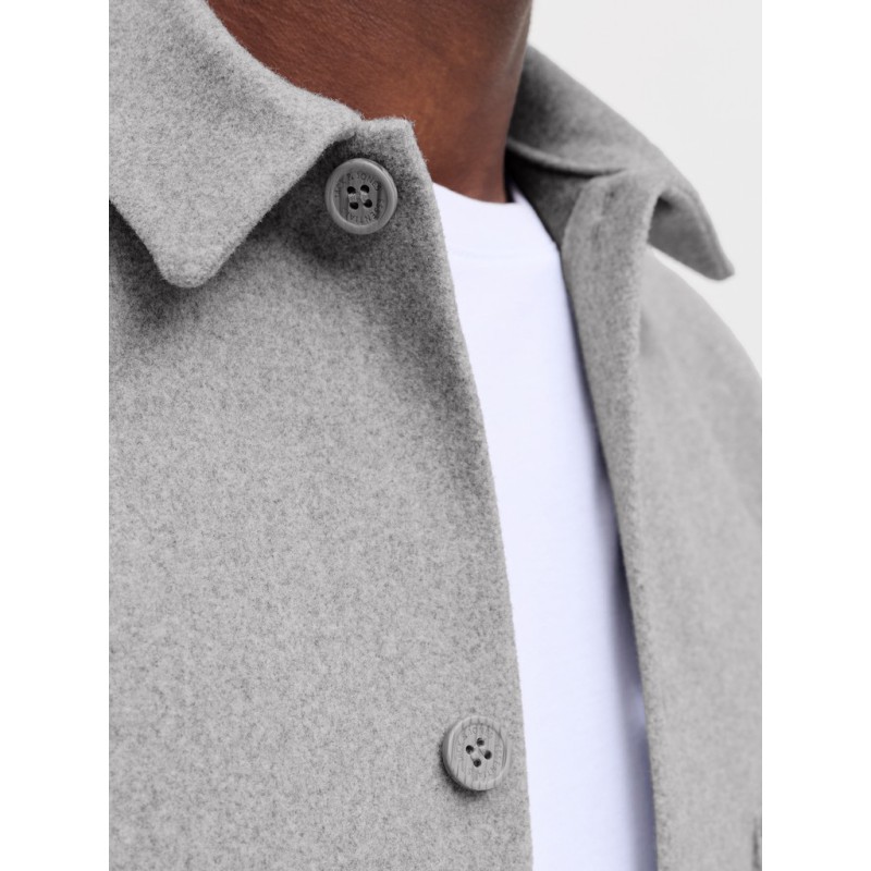 JACK & JONES Regent langærmet overshirt - Light Grey Melange