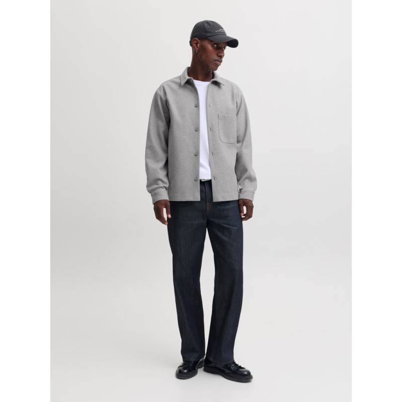 JACK & JONES Regent langærmet overshirt - Light Grey Melange