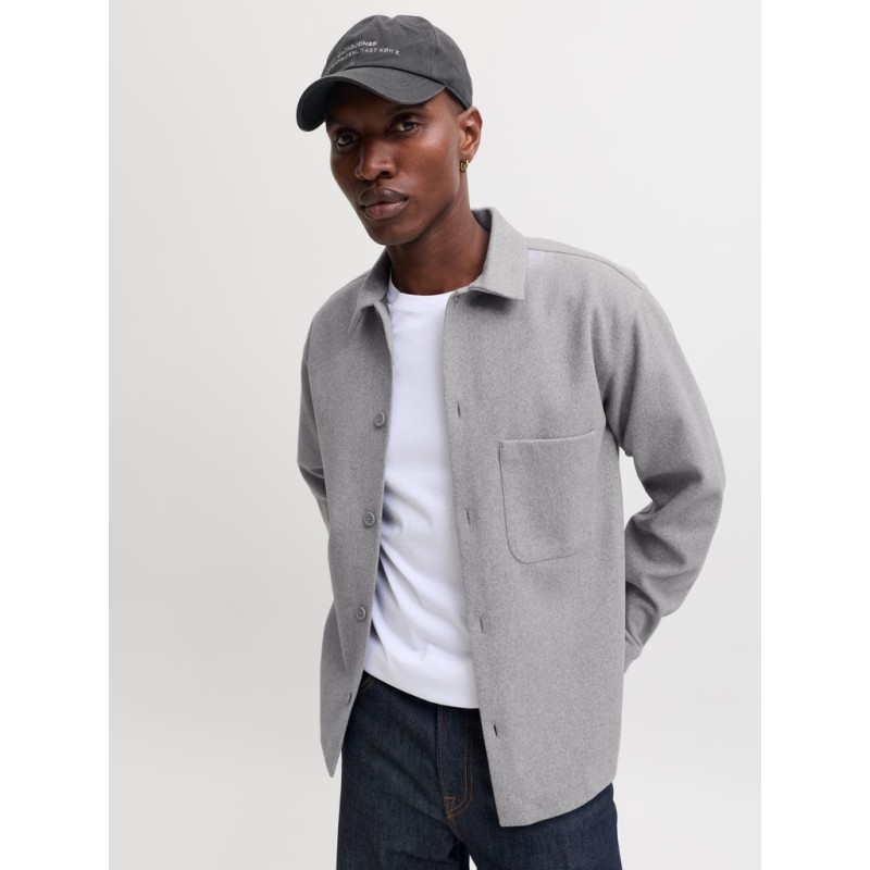 JACK & JONES Regent langærmet overshirt - Light Grey Melange