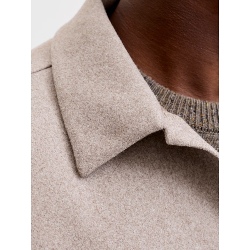 JACK & JONES Regent langærmet overshirt - Oatmeal