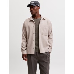 JACK & JONES Regent langærmet overshirt - Oatmeal
