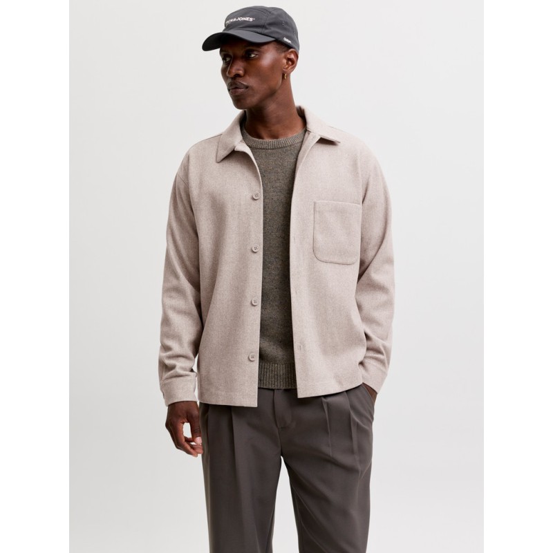JACK & JONES Regent langærmet overshirt - Oatmeal
