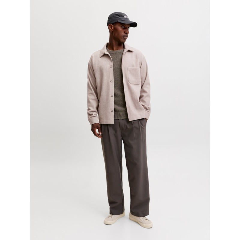 JACK & JONES Regent langærmet overshirt - Oatmeal