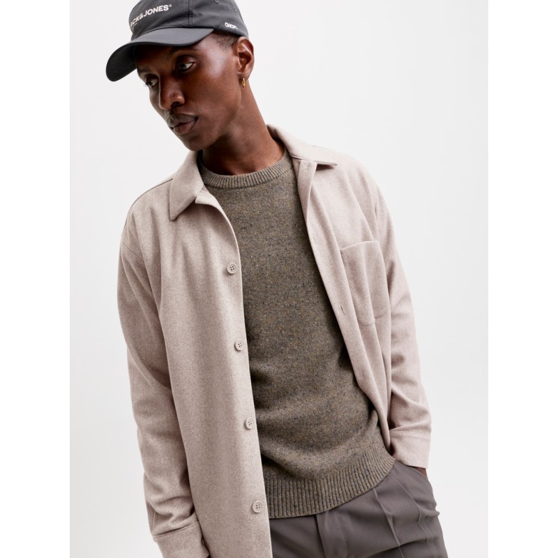 JACK & JONES Regent langærmet overshirt - Oatmeal