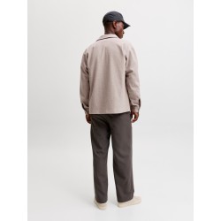 JACK & JONES Regent langærmet overshirt - Oatmeal