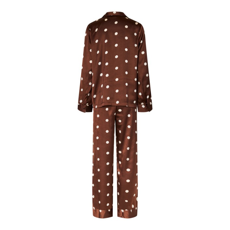 PIECES Jytte satin night set - Chicory Coffee