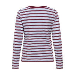 JDY Pisa langærmet print bluse - Cashmere Blue
