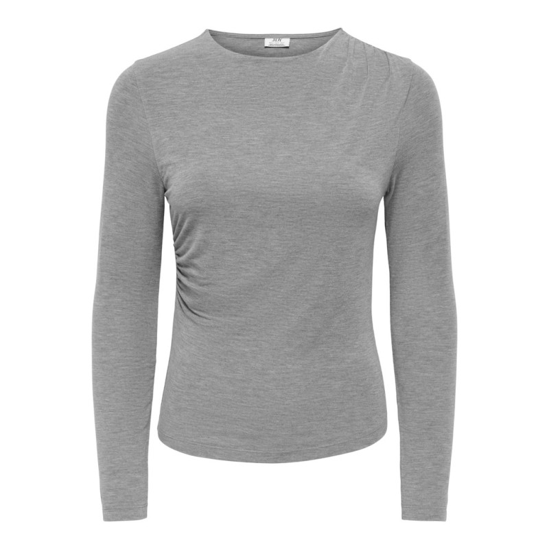 JDY Jules langærmet bluse - Dark Grey Melange