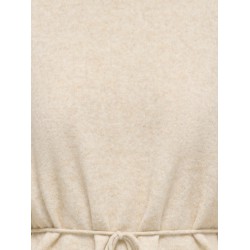 JDY Elsa langærmet on tie waist strik pullover - Oatmeal
