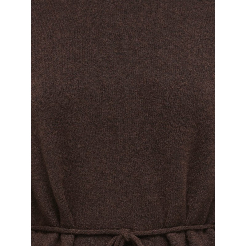 JDY Elsa langærmet on tie waist strik pullover - Coffee Bean
