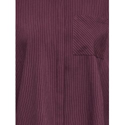 ONLY CARMAKOMA Everlyn loose langærmet stribet skjorte - Winetasting