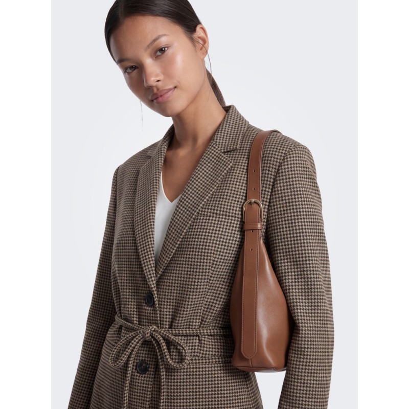 ONLY Nella langærmet ternet blazer - Cornstalk