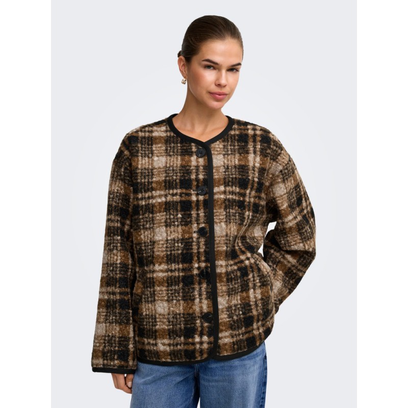 ONLY Anni boucle jakke - Toasted Coconut