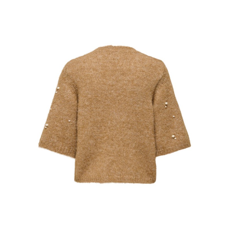 ONLY Dolly pearl strikbluse - Foxtrot / White Pearl