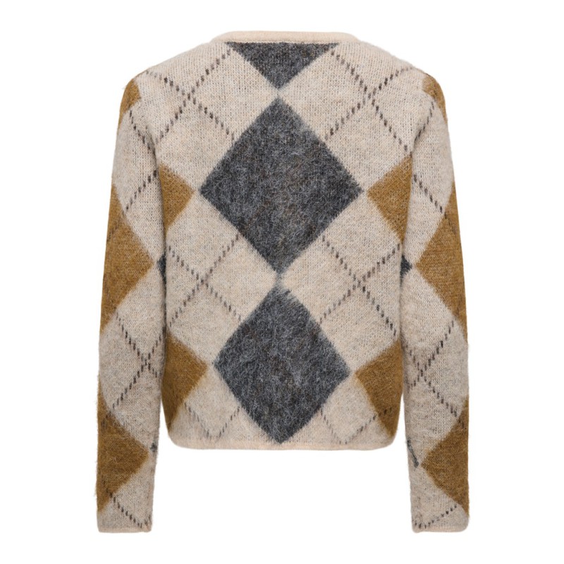 ONLY Noeme langærmet strikcardigan - Oatmeal