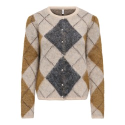 ONLY Noeme langærmet strikcardigan - Oatmeal